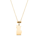 Personalised Cat-Shaped Pet Memorial Necklace – Engraved with Name
