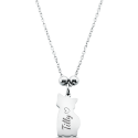Personalised Cat-Shaped Pet Memorial Necklace – Engraved with Name