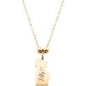Personalised Cat-Shaped Pet Memorial Necklace – Engraved with Name