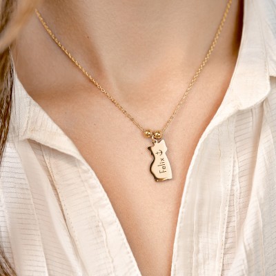 Collier pendentif chat commémoratif...