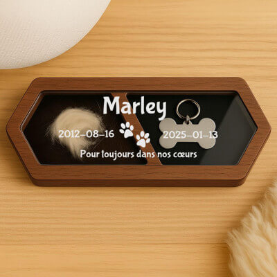 Coffret souvenir en bois pour chien...