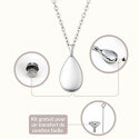 Collier urne funéraire pour cendres de chien goutte personnalisé – Bijou commémoratif avec nom & dessin d’après photo gravés