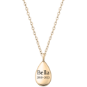 Personalised Pet Memorial Teardrop Urn Necklace – Dog Keepsake with Name & Dates