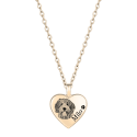 Personalised Pet Memorial Heart Urn Necklace – Picture-to-Drawing Dog Keepsake with Name
