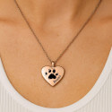 Personalised Pet Memorial Paw-Print Heart Urn Necklace – Dog Keepsake with Name