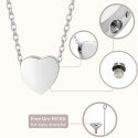 Personalised Pet Memorial Slide-through Chain Heart Urn Necklace – Picture-to-Drawing Dog Keepsake with Name & Dates