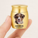 Personalised Pet Keepsake Urn – Mini Dog Urn with Engraved Photo, Name & Dates