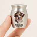 Personalised Pet Keepsake Urn – Mini Dog Urn with Engraved Photo, Name & Dates