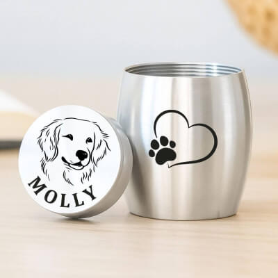 Personalised Pet Keepsake Urn – Mini Dog Urn...