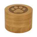 Personalised Wooden Pet Urn with Infinity Paw Heart – Dog Urn with Engraved Name & Dates