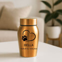 Personalised Pet Urn with Name, Dates & Special Tribute on the Lid – Stainless Steel Dog Urn