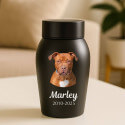 Personalised Pet Urn with Photo, Name & Dates – Stainless Steel Dog Urn