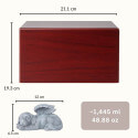 Personalised Wooden Pet Urn Box with Angel Dog Statue –  Cremation Urn for Ashes with Photo, Name, Dates & Tribute