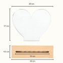 Cadre photo commémoratif lumineux chien personnalisé – Plaque en acrylique cœur éclairage LED avec nom & dates gravés
