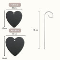 Personalised Heart Pet Grave Marker with Metal Hook Stake – Slate Dog Memorial Garden Plaque with Name, Dates & Tribute