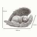 Angel Dog Pet Memorial Stone – Weatherproof Resin Grave Marker