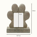 Paw-Shaped Pet Memorial Headstone with Photo & Tribute – Weatherproof Resin Grave Marker for Outdoor Display
