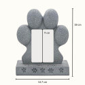 Paw-Shaped Pet Memorial Headstone with Photo & Tribute – Weatherproof Resin Grave Marker for Outdoor Display