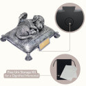 Sleeping Angel Dog Pet Memorial Urn – Outdoor Resin Grave Marker for Garden Display
