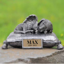 Sleeping Angel Dog Pet Memorial Urn – Outdoor Resin Grave Marker for Garden Display