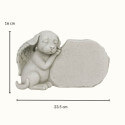 Personalised Dog Angel Pet Memorial Headstone with Elegant Name & Tribute – Weatherproof Resin Grave Marker for Garden Display